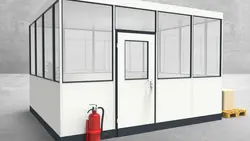 Hallenbüro 4-seitig 4,00 x 3,50 m 14 m² (HB4-4035)