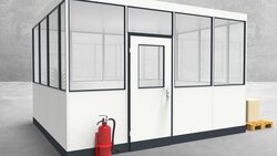 Hallenbüro 4-seitig 4,00 x 3,50 m 14 m² (HB4-4035)