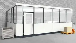 Hallenbüro 3-seitig 6,50 x 6,00 m 39 m² (HB3-6560)