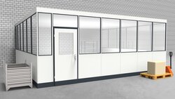 Hallenbüro 3-seitig 6,50 x 6,00 m 39 m² (HB3-6560)