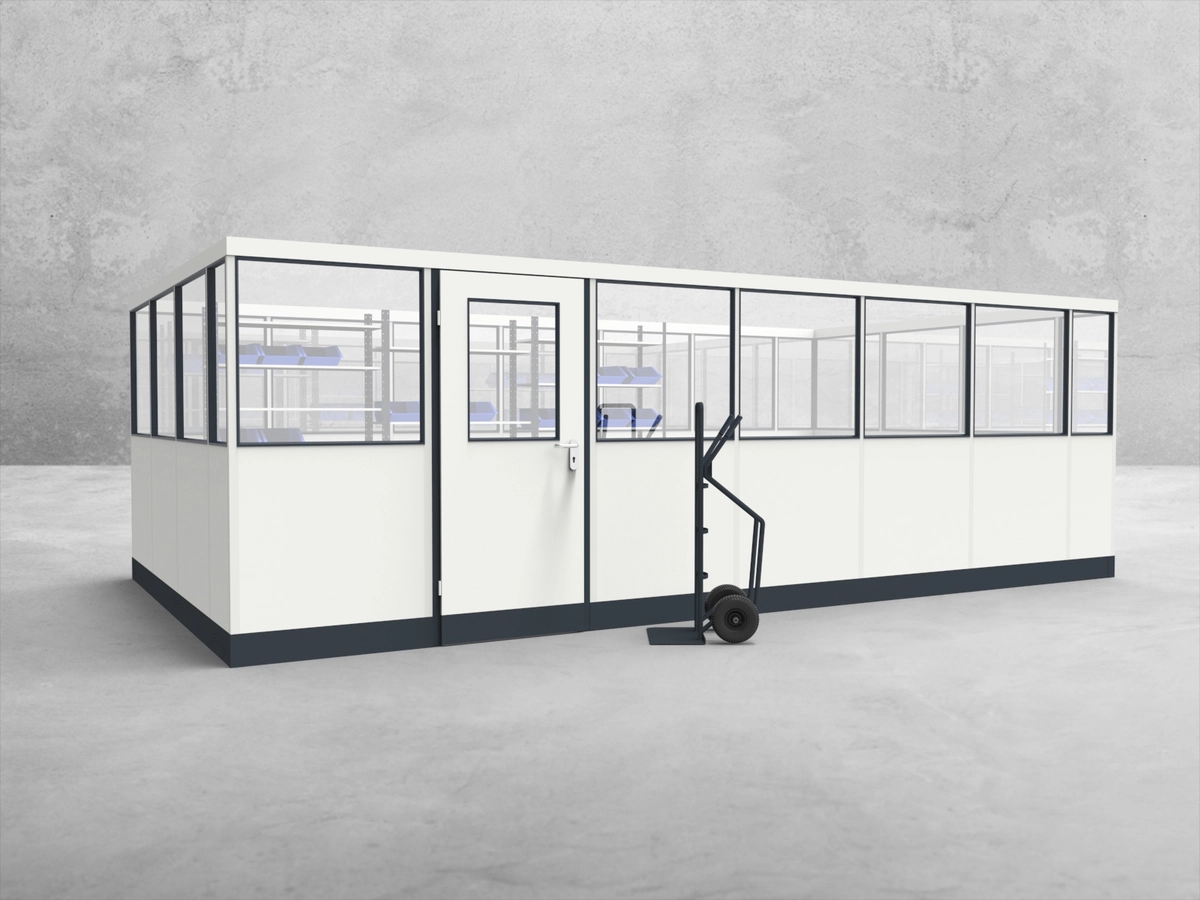 Aussenansicht für Stellwand 4-seitig 6,50 x 3,50 m System RS 45 von Becker Raumsysteme - Artikel SW4-6535