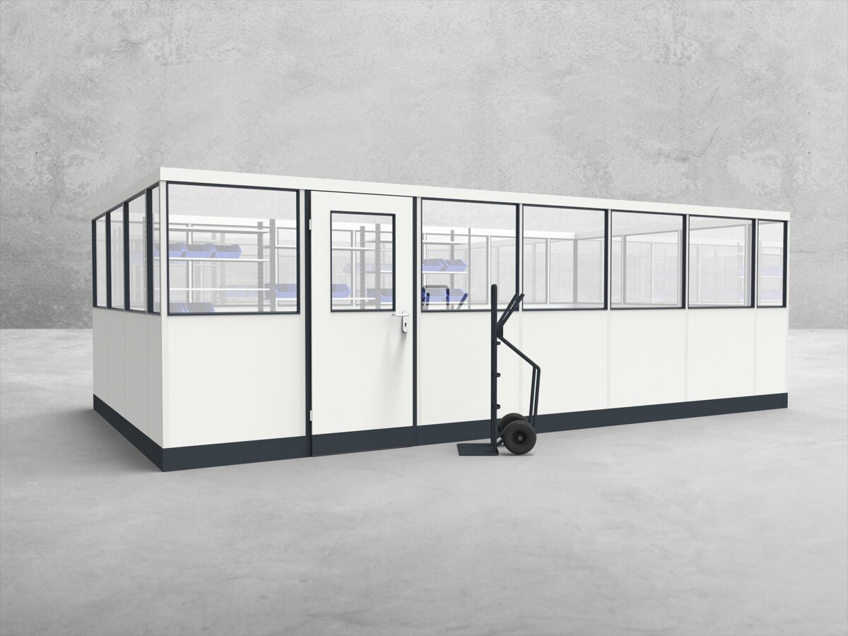 Aussenansicht für Stellwand 4-seitig 6,50 x 3,50 m System RS 45 von Becker Raumsysteme - Artikel SW4-6535