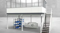 Hallenbüro auf Stahlbau 4-seitig 6,50 x 4,00 m 26 m² (HS4-6540)