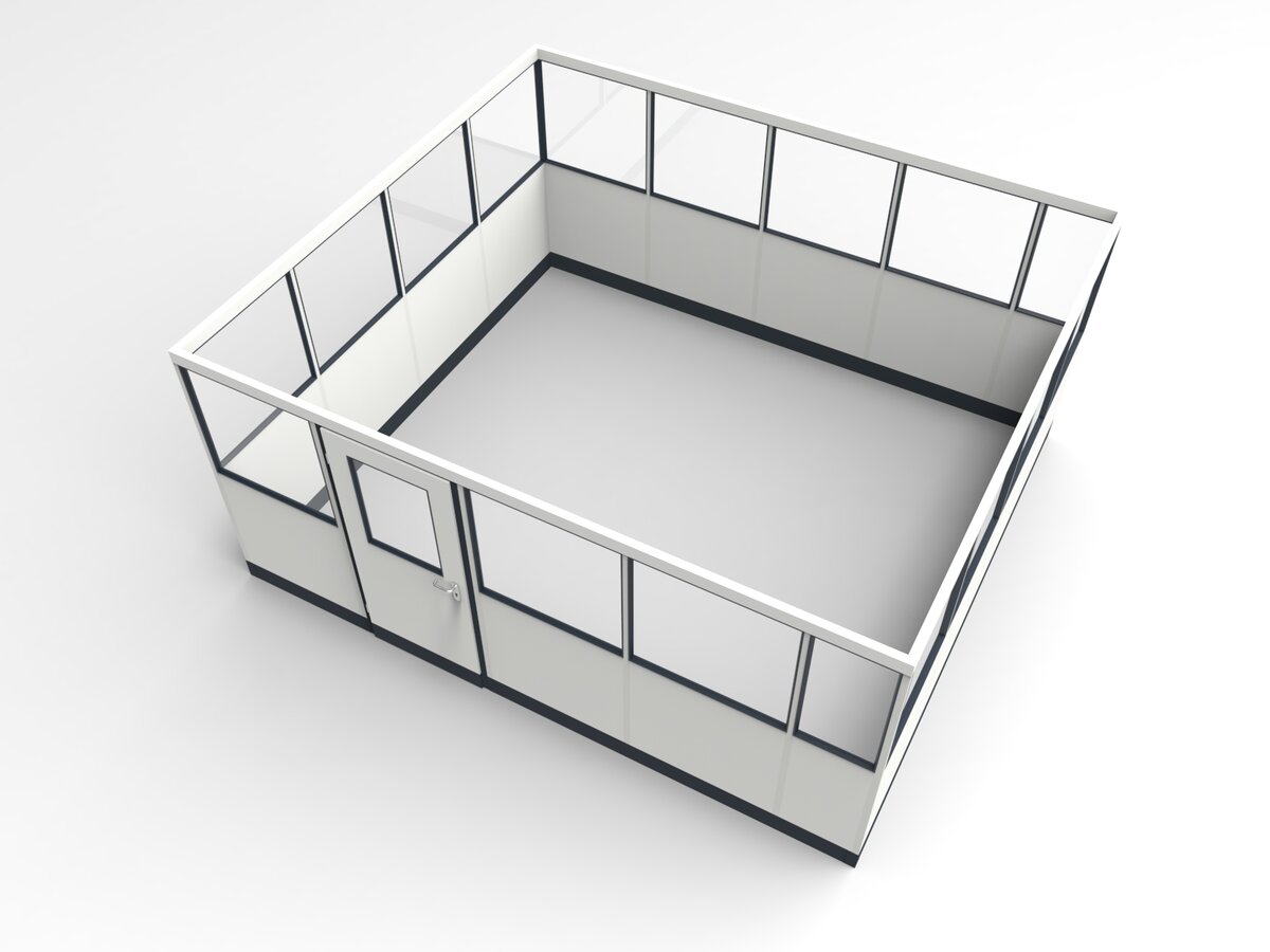Wandanschluss für Stellwand 4-seitig 4,50 x 4,00 m System RS 45 von Becker Raumsysteme - Artikel SW4-4540