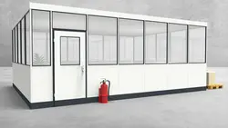 Hallenbüro 4-seitig 6,50 x 5,00 m 32,5 m² (HB4-6550)