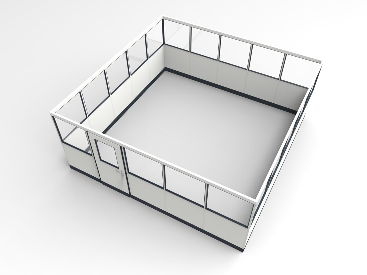 Wandanschluss für Stellwand 4-seitig 5,00 x 5,00 m System RS 45 von Becker Raumsysteme - Artikel SW4-5050
