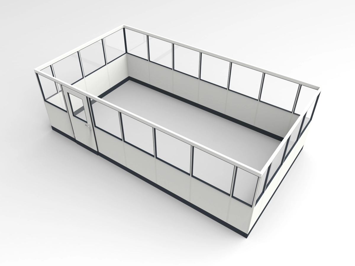 Wandanschluss für Stellwand 4-seitig 9,00 x 5,00 m System RS 45 von Becker Raumsysteme - Artikel SW4-9050