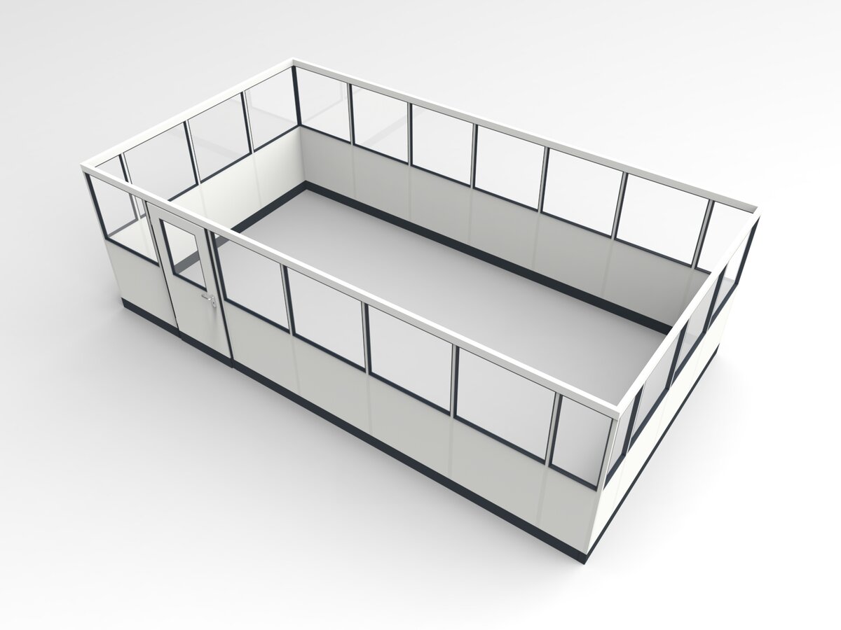 Wandanschluss für Stellwand 4-seitig 9,00 x 5,00 m System RS 45 von Becker Raumsysteme - Artikel SW4-9050