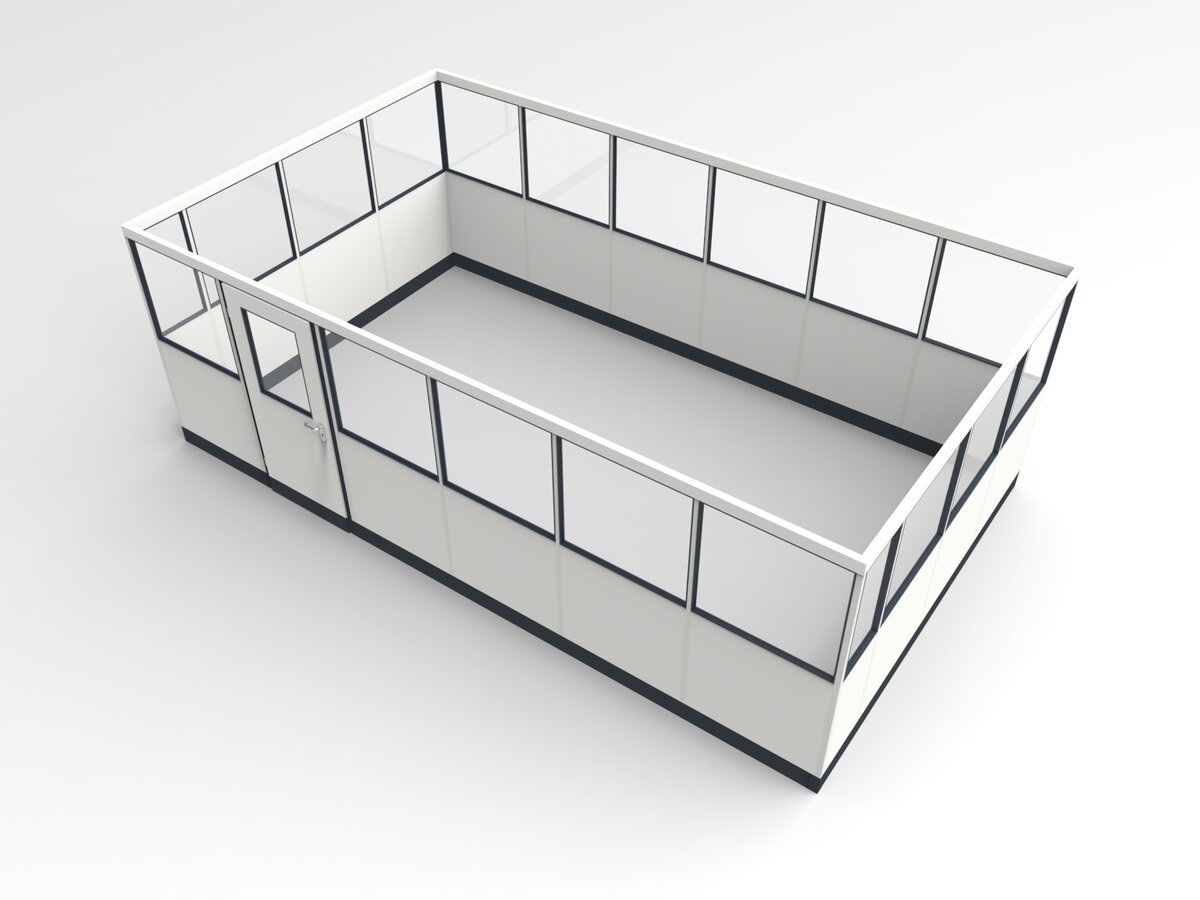 Wandanschluss für Stellwand 4-seitig 5,50 x 3,00 m System RS 45 von Becker Raumsysteme - Artikel SW4-5530