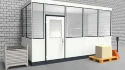 Hallenbüro 3-seitig 4,50 x 2,00 m 9 m² (HB3-4520)