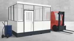 Mobiles Hallenbüro 4-seitig 3,50 x 3,00 m 10,5 m² (HM4-3530)