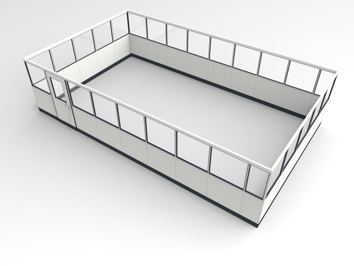 Wandanschluss für Stellwand 4-seitig 8,50 x 5,00 m System RS 45 von Becker Raumsysteme - Artikel SW4-8550