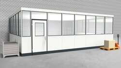 Hallenbüro 3-seitig 7,50 x 6,00 m 45 m² (HB3-7560)