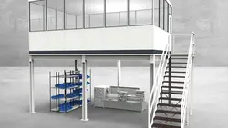 Hallenbüro auf Stahlbau 4-seitig 6,00 x 4,00 m 24 m² (HS4-6040)