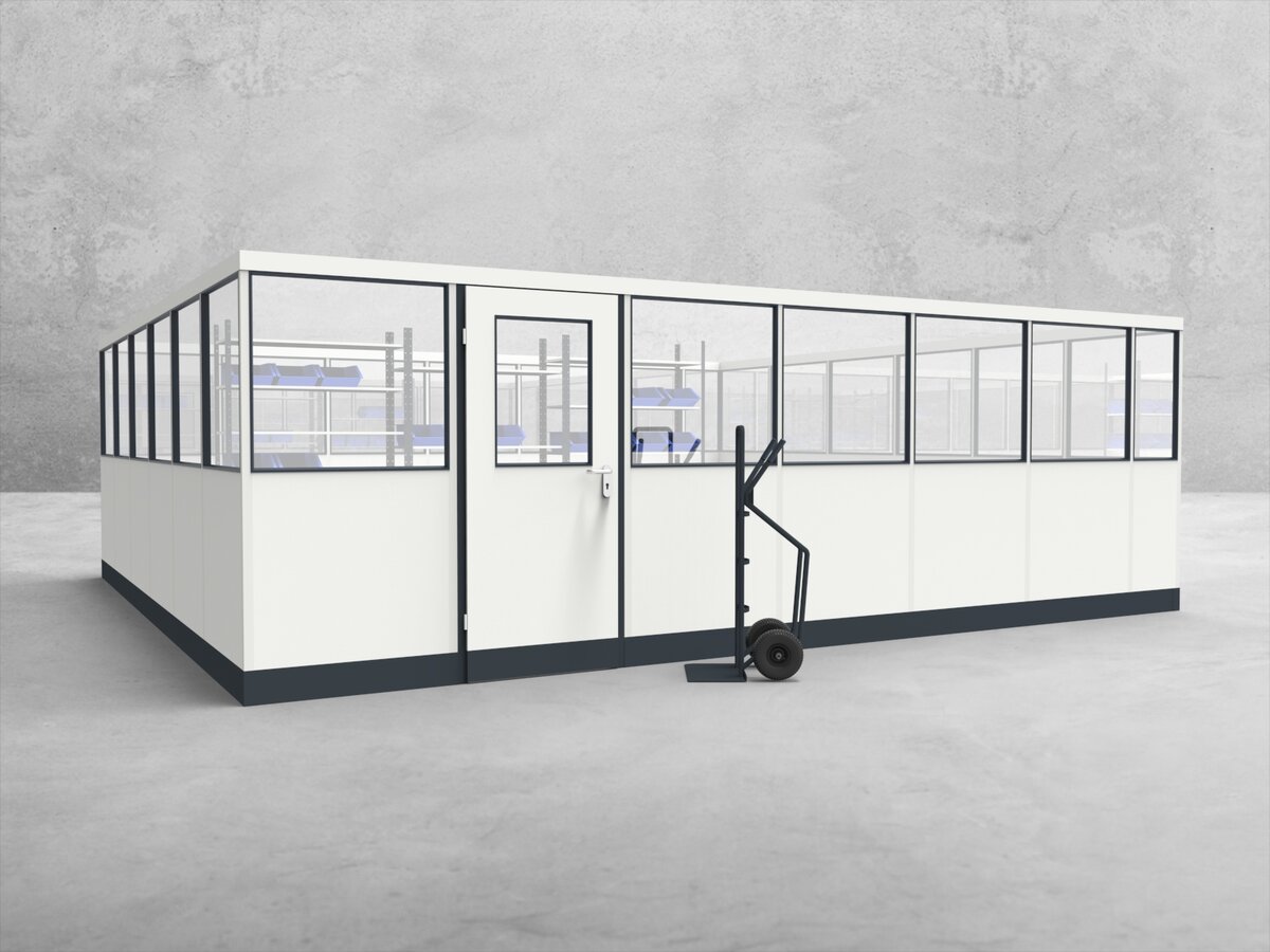 Wandanschluss für Stellwand 4-seitig 6,00 x 3,50 m System RS 45 von Becker Raumsysteme - Artikel SW4-6035