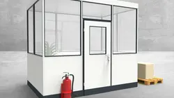Hallenbüro 4-seitig 3,00 x 2,00 m 6 m² (HB4-3020)