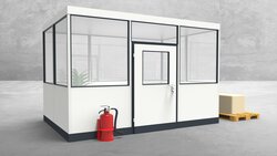 Deckenkonstruktion für Hallenbüro 4-seitig 2,00 x 2,00 m System RS 45 von Becker Raumsysteme - Artikel HB4-2020