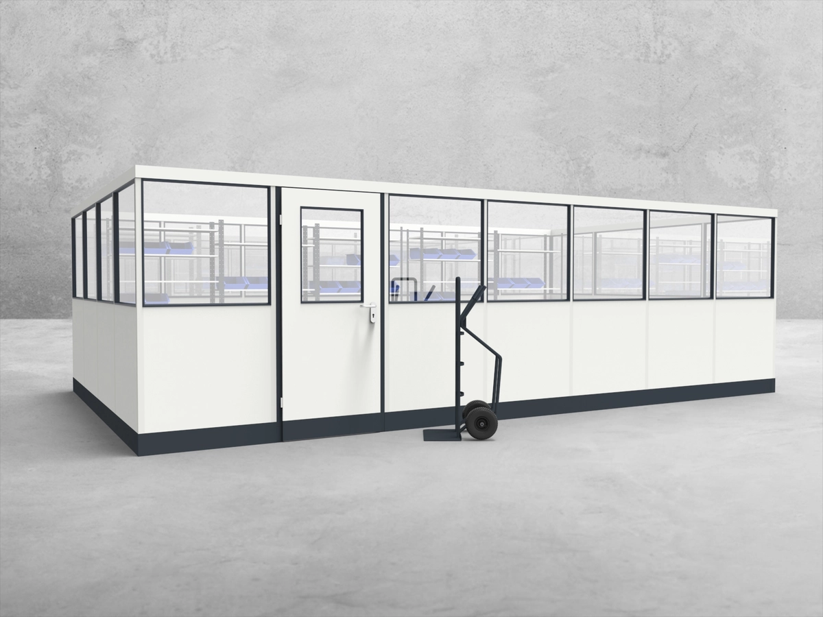 Aussenansicht für Stellwand 4-seitig 5,50 x 3,00 m System RS 45 von Becker Raumsysteme - Artikel SW4-5530