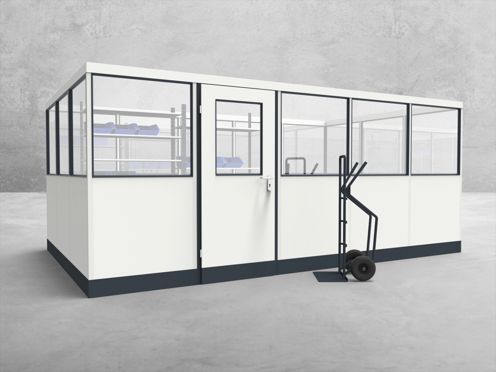 Modulare Stellwände freistehend