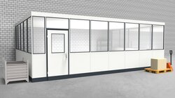 Hallenbüro 3-seitig 7,50 x 5,00 m 37,5 m² (HB3-7550)
