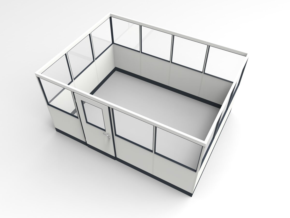 Wandanschluss für Stellwand 4-seitig 4,00 x 3,00 m System RS 45 von Becker Raumsysteme - Artikel SW4-4030