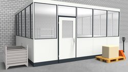 Hallenbüro 3-seitig 5,00 x 4,50 m 22,5 m² (HB3-5045)