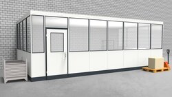 Hallenbüro 3-seitig 7,50 x 4,00 m 30 m² (HB3-7540)