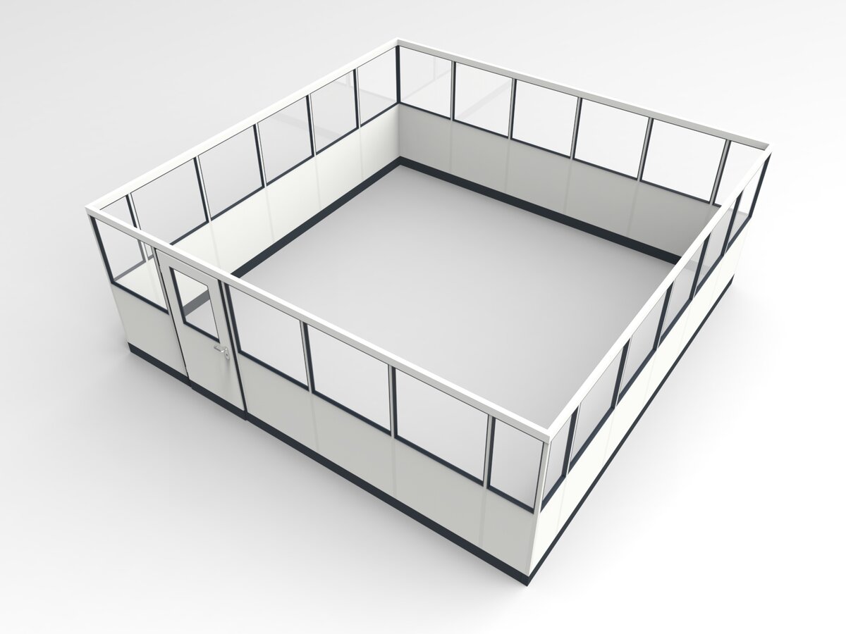 Wandanschluss für Stellwand 4-seitig 5,50 x 5,50 m System RS 45 von Becker Raumsysteme - Artikel SW4-5555