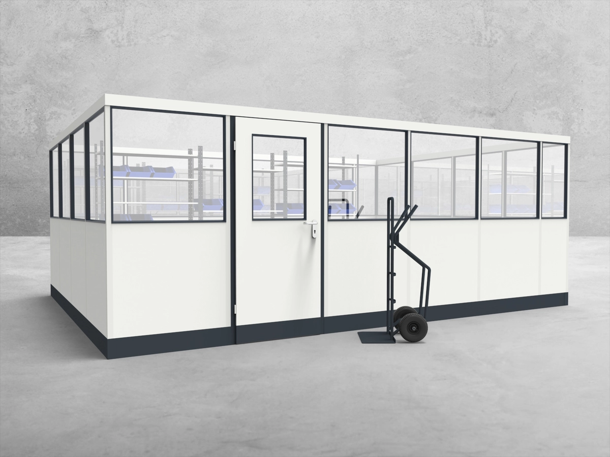 Aussenansicht für Stellwand 4-seitig 5,50 x 4,00 m System RS 45 von Becker Raumsysteme - Artikel SW4-5540