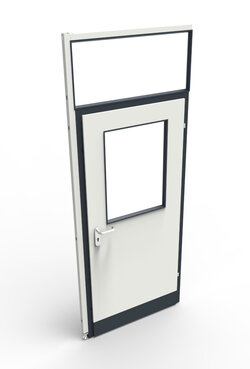 Türmittelsichtelement oberhalb verglast