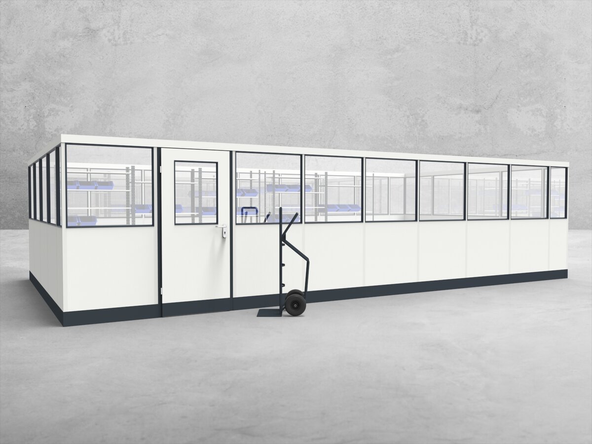 Aussenansicht für Stellwand 4-seitig 8,50 x 4,50 m System RS 45 von Becker Raumsysteme - Artikel SW4-8545