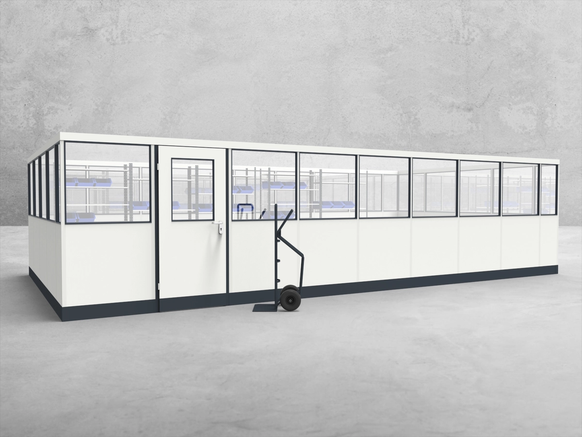 Aussenansicht für Stellwand 4-seitig 8,50 x 4,50 m System RS 45 von Becker Raumsysteme - Artikel SW4-8545