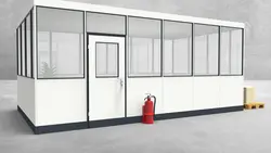 Hallenbüro 4-seitig 6,00 x 3,50 m 21 m² (HB4-6035)