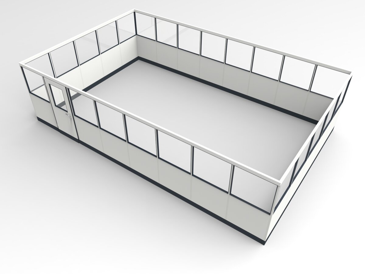 Wandanschluss für Stellwand 4-seitig 8,00 x 5,00 m System RS 45 von Becker Raumsysteme - Artikel SW4-8050