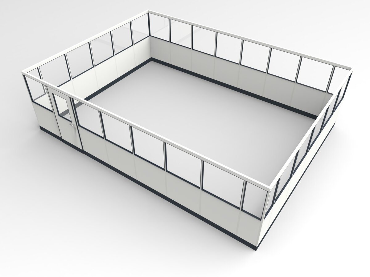 Wandanschluss für Stellwand 4-seitig 7,50 x 5,50 m System RS 45 von Becker Raumsysteme - Artikel SW4-7555