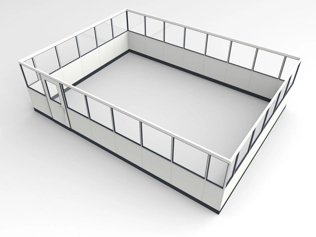 Wandanschluss für Stellwand 4-seitig 7,50 x 5,50 m System RS 45 von Becker Raumsysteme - Artikel SW4-7555