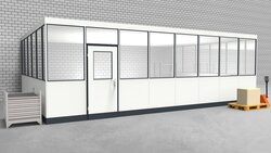 Hallenbüro 3-seitig 8,00 x 5,50 m 44 m² (HB3-8055)