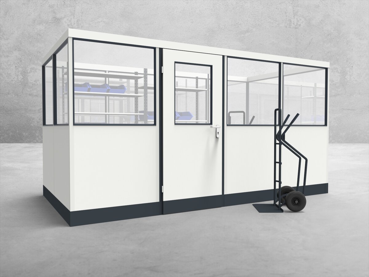 Aussenansicht für Stellwand 4-seitig 4,00 x 2,00 m System RS 45 von Becker Raumsysteme - Artikel SW4-4020