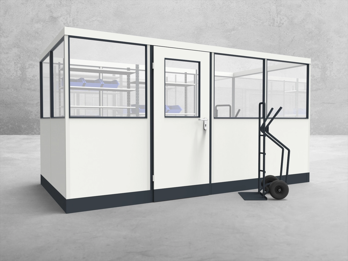 Aussenansicht für Stellwand 4-seitig 4,00 x 2,00 m System RS 45 von Becker Raumsysteme - Artikel SW4-4020