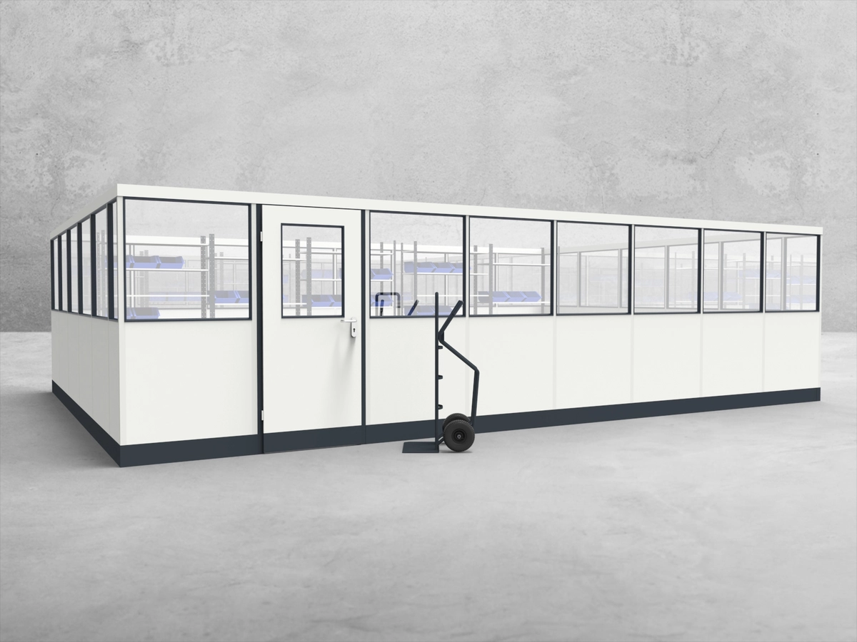 Aussenansicht für Stellwand 4-seitig 8,00 x 5,50 m System RS 45 von Becker Raumsysteme - Artikel SW4-8055