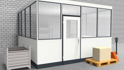 Hallenbüro 3-seitig 4,00 x 4,00 m 16 m² (HB3-4040)