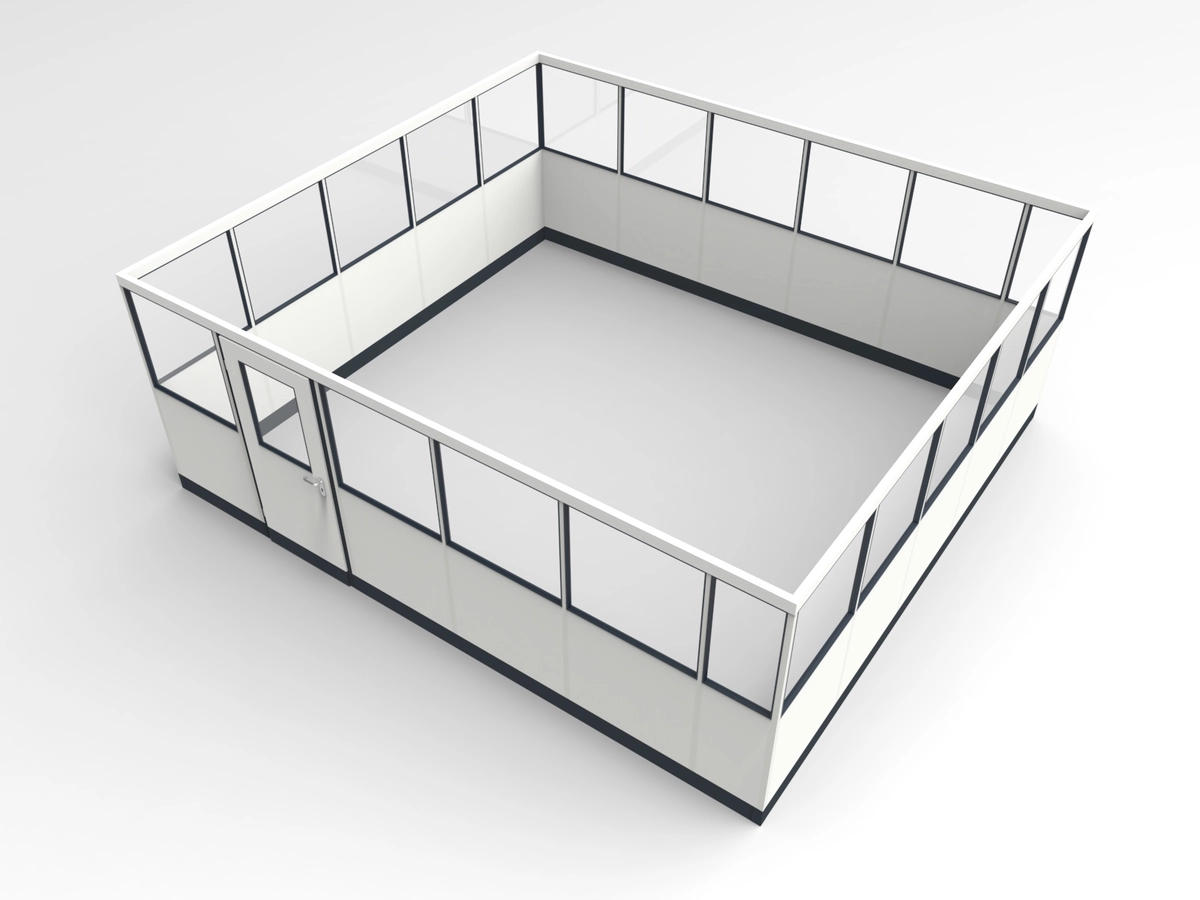 Wandanschluss für Stellwand 4-seitig 5,50 x 5,00 m System RS 45 von Becker Raumsysteme - Artikel SW4-5550