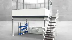 Hallenbüro auf Stahlbau 4-seitig 5,00 x 4,00 m 20 m² (HS4-5040)