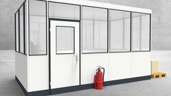 Hallenbüro 4-seitig 4,50 x 2,50 m 11,25 m² (HB4-4525)