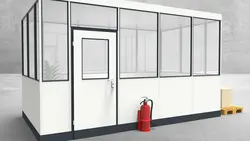 Hallenbüro 4-seitig 4,50 x 2,50 m 11,25 m² (HB4-4525)