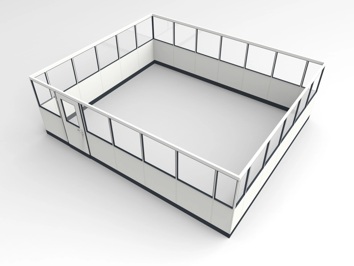 Wandanschluss für Stellwand 4-seitig 6,50 x 5,50 m System RS 45 von Becker Raumsysteme - Artikel SW4-6555