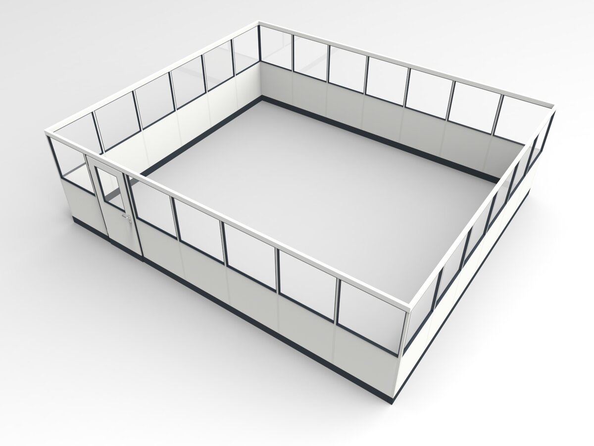 Wandanschluss für Stellwand 4-seitig 7,00 x 6,00 m System RS 45 von Becker Raumsysteme - Artikel SW4-7060