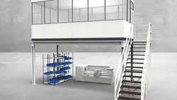 Hallenbüro auf Stahlbau 4-seitig 6,00 x 3,00 m 18 m² (HS4-6030)