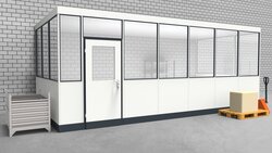 Hallenbüro 3-seitig 6,50 x 3,00 m 19,5 m² (HB3-6530)
