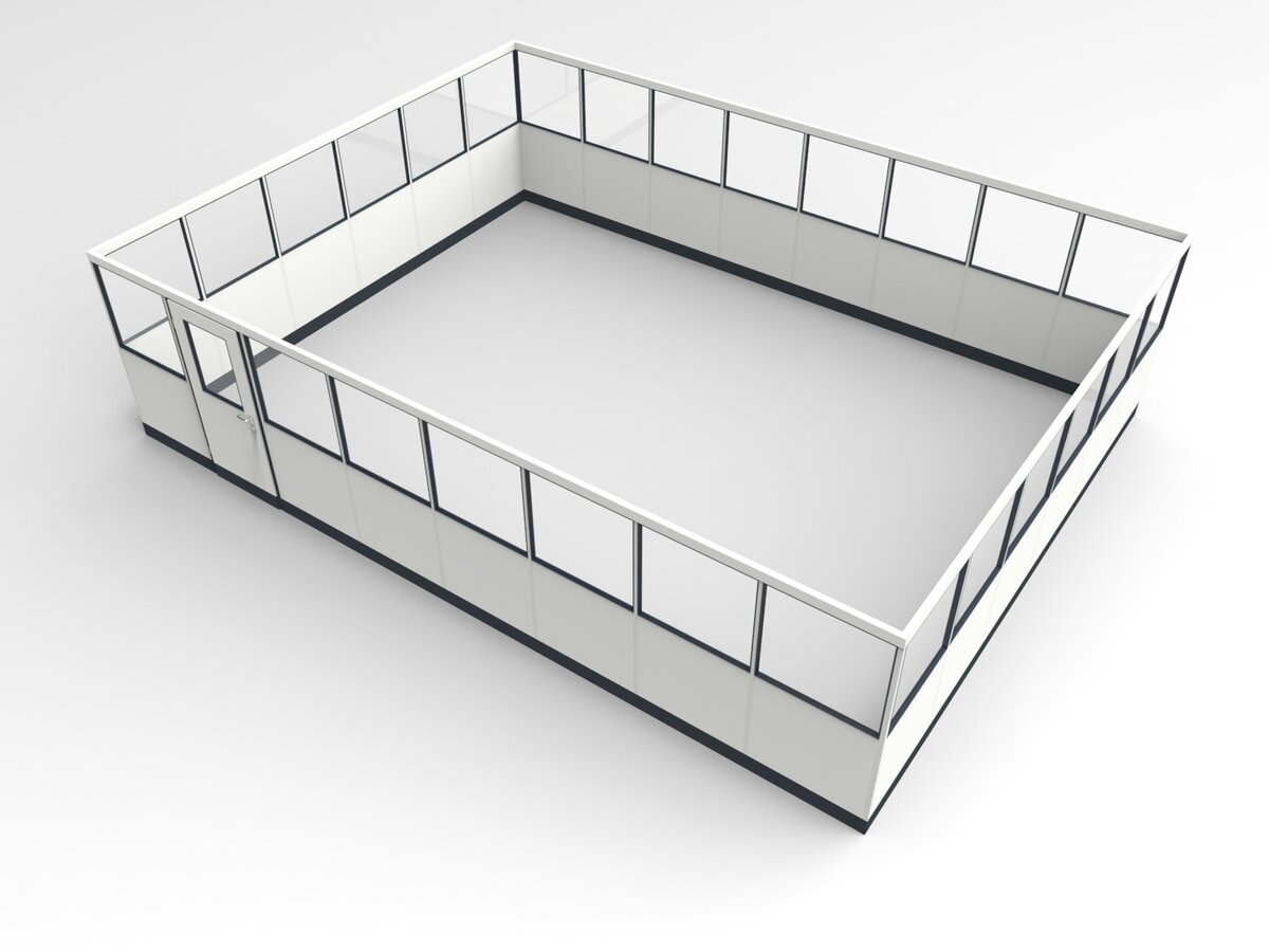Wandanschluss für Stellwand 4-seitig 8,00 x 6,00 m System RS 45 von Becker Raumsysteme - Artikel SW4-8060
